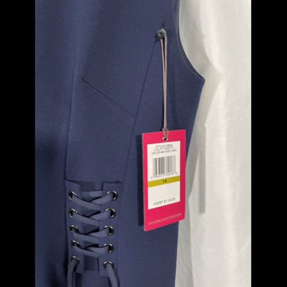 NWT Vince Camuto Side Lace Ponte Dress 14 Sky Blue - Picture 6 of 12